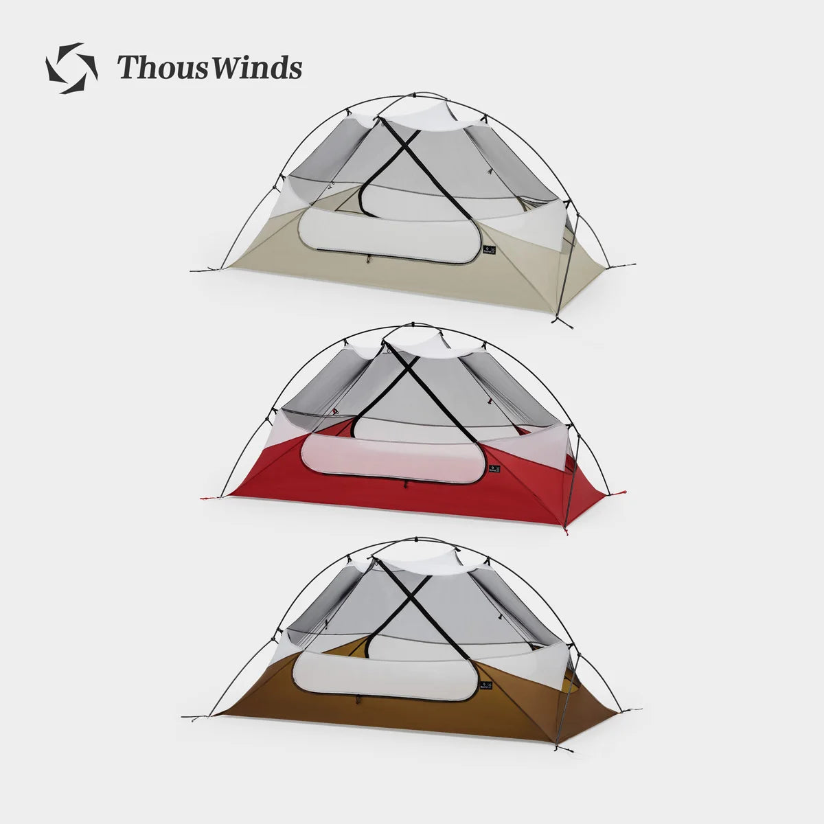 SGR 1-Person Backpacking Tent, 3-Season Ultralight Hiking Tent, 15D Nylon Ripstop Both Side Silicon Camping Tent