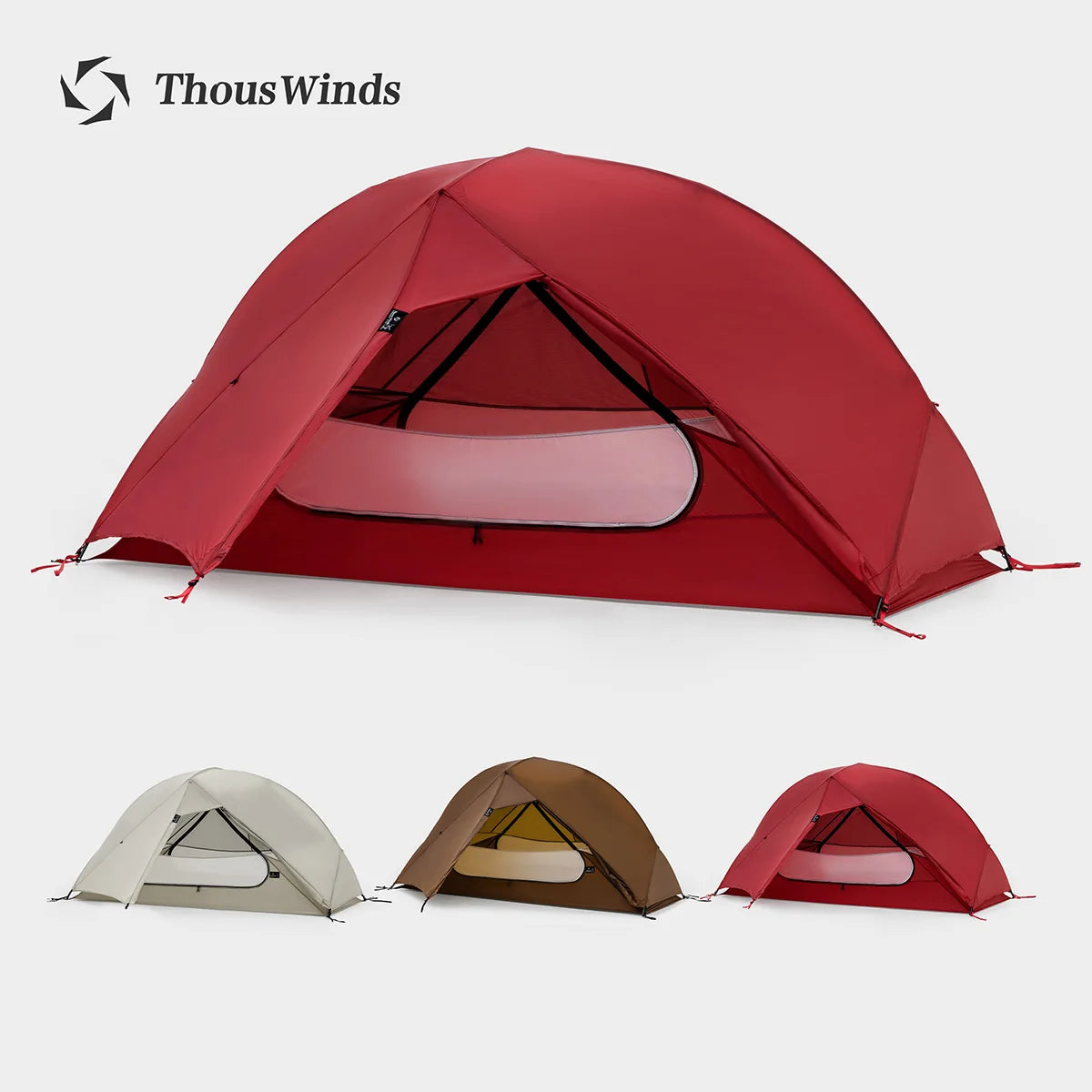 SGR 1-Person Backpacking Tent, 3-Season Ultralight Hiking Tent, 15D Nylon Ripstop Both Side Silicon Camping Tent